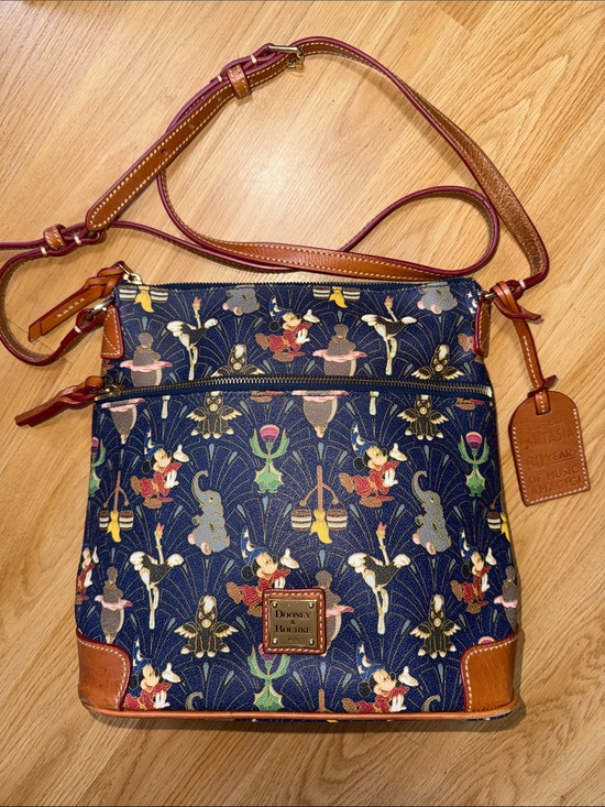Dooney & Bourke Handbags - Dooney & Bourke Navy Fantasia 80th Anniversary Crossbody Letter Carrier